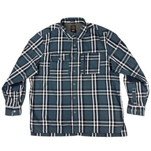 Wrangler ATG Plaid Flannel Shirt Men's XL All Terrain Organic Cotton Polyester